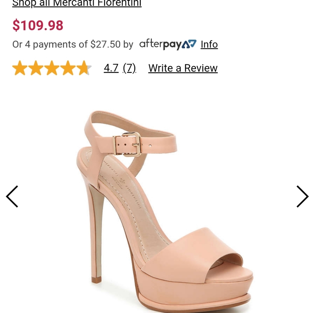 Blush color leather sandals